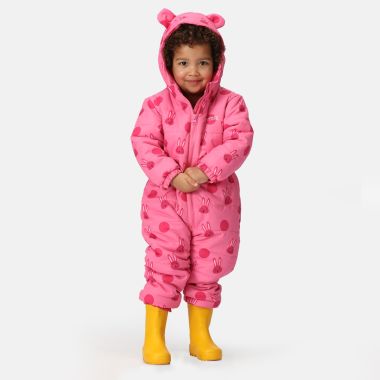 Regatta Children's Penrose Puddle Suit - Pretty Pink Rabbit