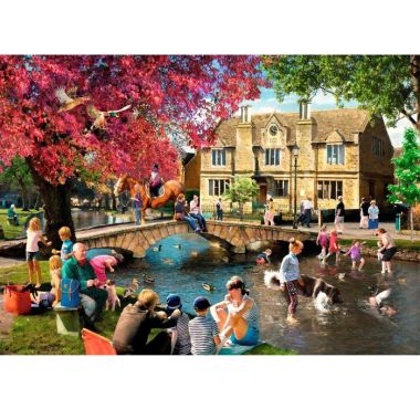House Of Puzzles The Merridale Collection MC477 Picnic By The River Jigsaw Puzzle - 1000 Piece