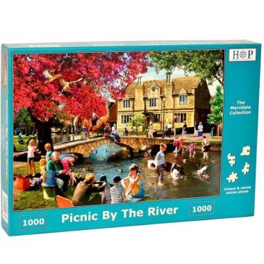House Of Puzzles The Merridale Collection MC477 Picnic By The River Jigsaw Puzzle - 1000 Piece