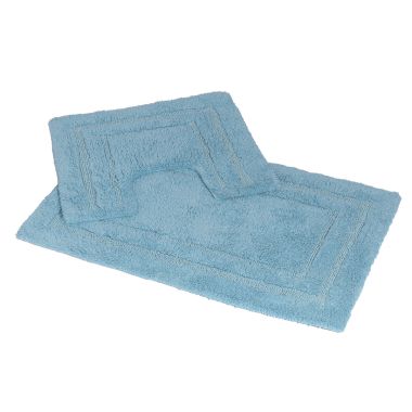  Showerdrape Pinnacle Cotton Bath Mat Set - Cobalt
