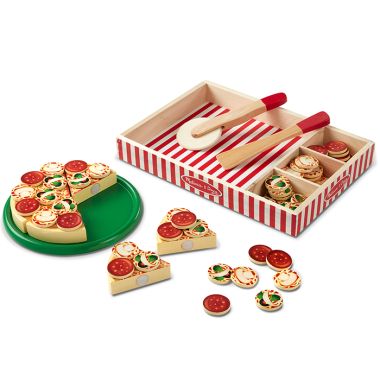 Melissa & Doug Wooden Play Food – Pizza Party