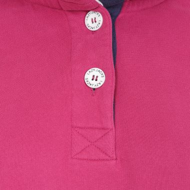 Lazy Jacks Women’s Plain Button Neck Sweatshirt – Honeysuckle