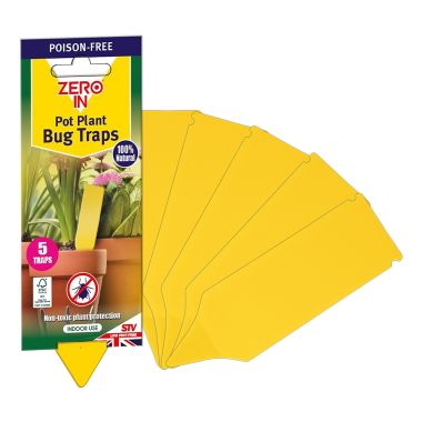 Zero In Pot Plant Bug Traps - 5 Pack