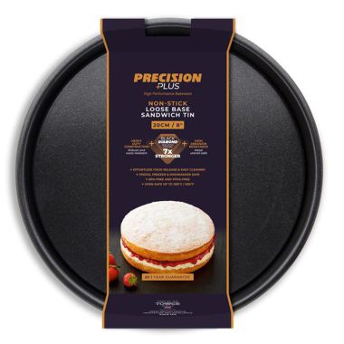 Precision Plus Non-Stick Loose Base Sandwich Tin - 20cm
