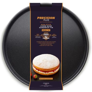 Precision Plus Non-Stick Loose Base Sandwich Tin - 23cm