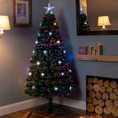 4ft Premier Fibre Optic LED Lit Parcel Artificial Christmas Tree