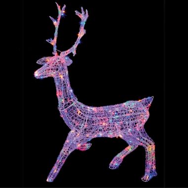 Premier 1.4m Reindeer LED Light Figure - Multicoloured