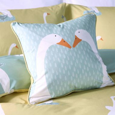 Fusion Puddles The Duck Filled Cushion - Teal