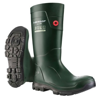 Dunlop Purofort Terrapro Wellington Boots - Green