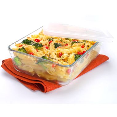 Pyrex Cook and Freeze Rectangular Glass Dish with Lid - 1.5 Litre