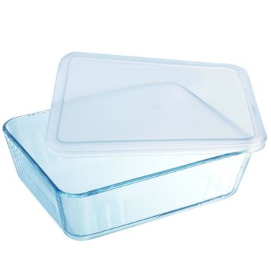 Pyrex Cook and Freeze Rectangular Glass Dish with Lid - 0.8 Litre