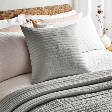 Bianca Fine Linens Quilted Cushion - Silver