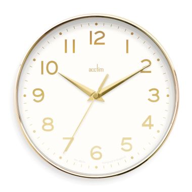 Acctim Rand Wall Clock - Gold/White