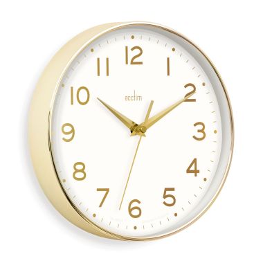Acctim Rand Wall Clock - Gold/White