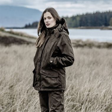 Hoggs of Fife Women's Rannoch Waterproof Hunting Jacket - Field Green