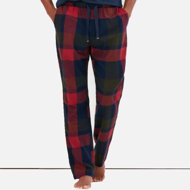 Joules Men’s The Sleeper Lounge Trousers – Red Navy Check