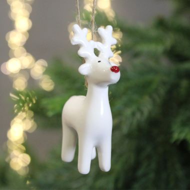 Red-Nosed Reindeer Decoration - 7cm