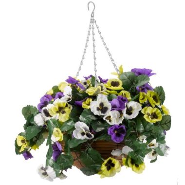 Smart Garden Pansy Pourri Regal Hanging Basket - 18in