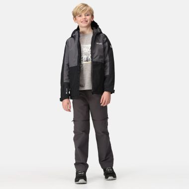 Regatta Children's Beamz III Jacket - Black/Seal Grey