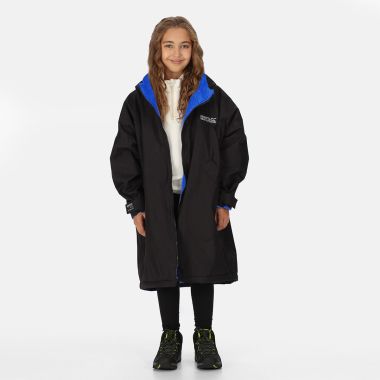 Regatta Children's Waterproof Changing Robe - Black (Oxford Blue)