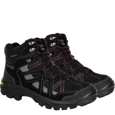 Regatta Men’s Burrell II Mid Walking Boots – Black/Granite