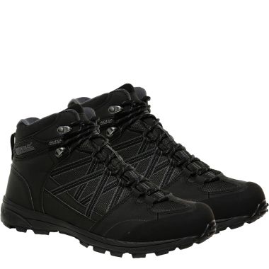 Regatta Men's Samaris II Mid Walking Boots – Black/Granite