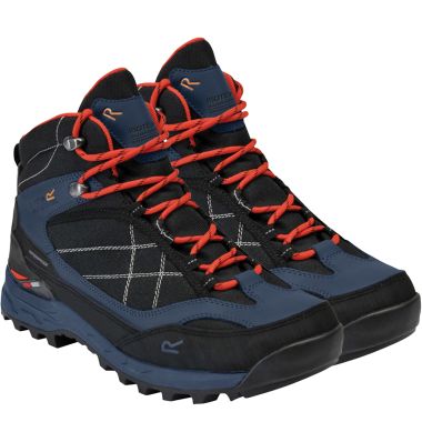Regatta Men’s Samaris Pro Mid Walking Boots – Dark Denim/Cajun Orange
