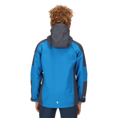 Regatta Children’s Calderdale II Waterproof Hooded Walking Jacket – Imperial Blue/India Grey