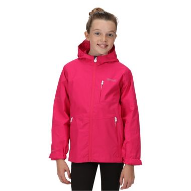 Regatta Children’s Calderdale II Waterproof Hooded Walking Jacket – Pink Fusion