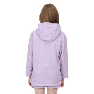 Regatta Children’s Kalina Funnel Neck Lightweight Hooded Fleece – Pastel Lilac Marl