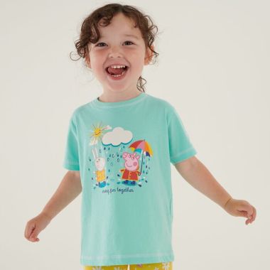 Regatta Children’s Peppa Pig Graphic Short Sleeve T-Shirt – Aruba Blue