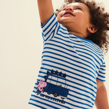 Regatta Children’s Peppa Pig Stripe Short Sleeve T-Shirt – Imperial Blue