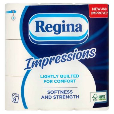 Regina Impressions Toilet Roll - 9 Pack
