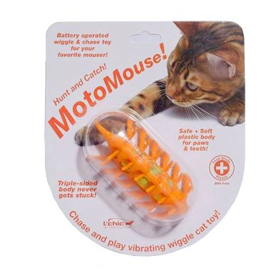 Rosewood L’Chic Moto Mouse Cat Toy – Orange