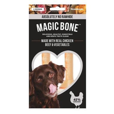 Rosewood Magic Bone Medium Dog Treats – 2 Pieces 