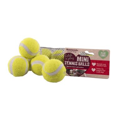 Rosewood Mini Assorted Tennis Balls – 5 Pack