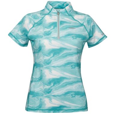 Weatherbeeta Women's Ruby Marble Short Sleeve Top – Turquoise