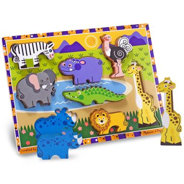 Melissa & Doug Safari Chunky Puzzle – 8 Pieces