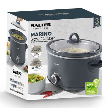 Salter Marino 3.5L Slow Cooker - Grey
