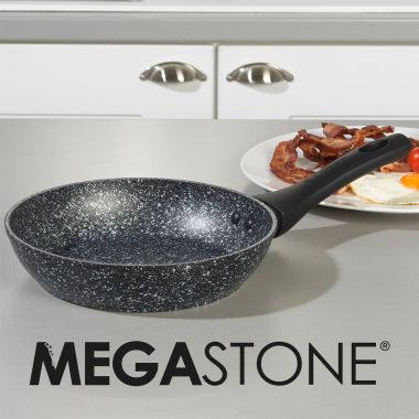 Salter Megastone Collection Non-Stick Forged Aluminium Frying Pan, Silver - 20cm