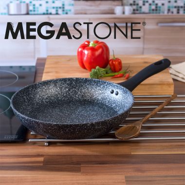Salter Megastone Collection Non-Stick Forged Aluminium Frying Pan, Silver - 24cm