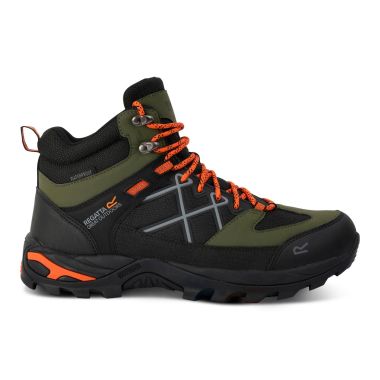 Regatta Men's Samaris III Mid Walking Boots - Cypress Green/Blaze Orange