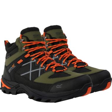 Regatta Men's Samaris III Mid Walking Boots - Cypress Green/Blaze Orange