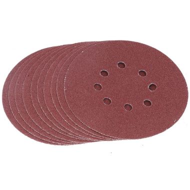 Tactix Pack of 10 Sanding Discs with Holes - 125mm