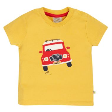 Frugi Baby Scout Applique Top – Yellow 4x4 