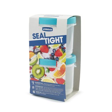 Whitefurze Round Seal Tight Containers, Set of 2 - 0.5L