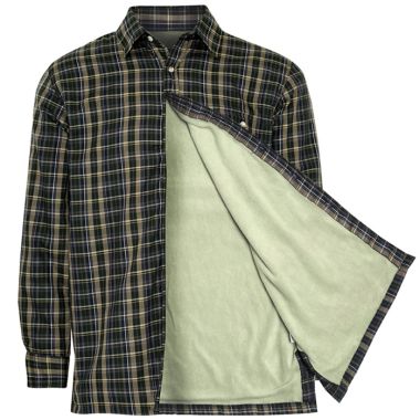 Champion Men’s Sherbourne Fleece Lined Long Sleeve Shirt - Green