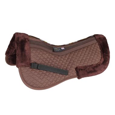 Shires Performance Fully Lined Half Saddle Pad - Brown