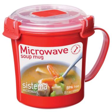 Sistema Microwave Soup Mug - Red