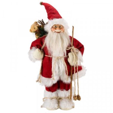 Red Light Up Father Christmas Figure - Large